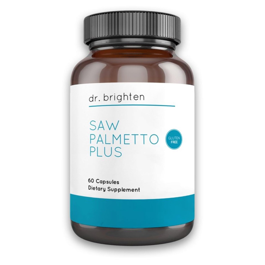 Dr. Brighten Saw Palmetto Plus - Kadınlar için Doğal Diyet Supplement - Plüt Yağlı Skinlerin Yasaklanması için destek