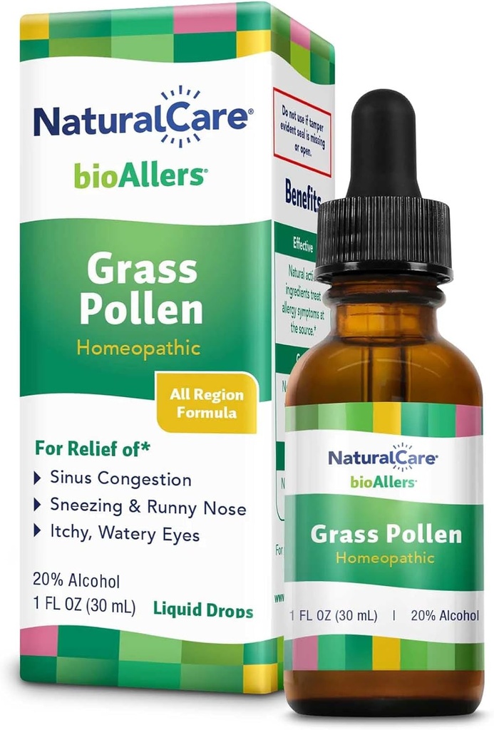 bioAllers NaturalCare Grass Pollen Ομοιοπαθητικές σταγόνες υγρού, 1 fl Oz 