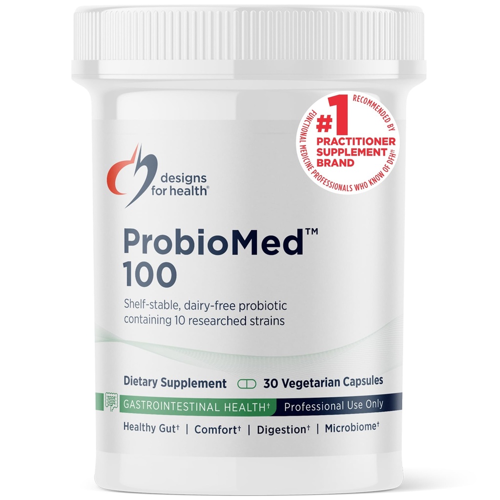 Sağlık ProbioMed 100 için Tasarımlar - Digestive Health için Probiyotikler - Lactobacillus Acidofilius Probiyotik + Lactobacillus Rhamnosus - Gut Health + Immune Support Supplement (30 Caps)