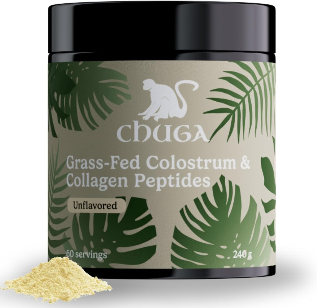 Chuga Grass Fed Colostrum & Collagen Peptides 60 Hizmetler | Saç & Nails | Glowing Skin | Gut Wall Güçlendirici