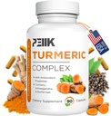 Black Pepper & Ashwagandha ile Turmeric Curcuminoids, BioPerine & Ashwagandha - Ortak Destek için Turmeric Capsules