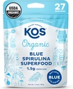 KOS USDA Organik Blue Spirulina Toz, Phycocyanin - Vegan Algae Superfood - Smoothies & protein Drinks için Doğal Gıda Renkleri, Bitki bazlı, GMO - 27 Hizmet