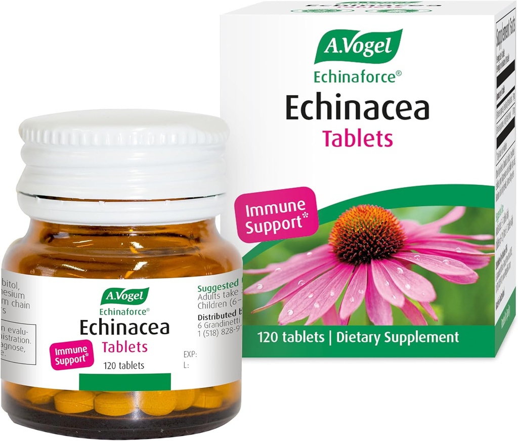 A. Vogel Echinaforce - Paketli Fresh Organic Echinacea - 120 Tablet - 3X Güçlü Formula Immune Support Supplement - Daily Herbal Immune Health Alert - Easy to Swallow