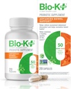 Bio-K+ Gelişmiş Bowel Support Probiyotik – 50 Milyar CFU – Vegan, Gluten-Free, Non-GMO – Destekler Digestive Health & Regularity – for Men & Women – 20 Capsules
