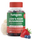 Fungies Lion's Mane Mushroom Gummies, Karma Blueberry & Strawberry Flavor - Yetişkinler ve Çocuklar için Mushroom Supplement Gummy, Cognitive Function, Focus, Memory & Mood, 60 Hizmetler