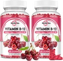 B12 Vitamin Gummies - 5000 mcg Torchcobalamin ile Demir, C, D3 & Folate, Enerji Desteği ve Metabolism, Immune, B-12 Kompleksi Erkekler ve Kadınlar için Tamamlanabilir Tamam, 120 Kont, 2 Pack