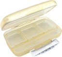 EZY DOSE Moisture-Proof Pill Case, Tıp Planlayıcı, Vitamin Organize Kutusu, Seyahat-Friendly, Latch-Closure to Secure Contents, 8 Bireysel Farklılıkların Dar Seal, Büyük, Krem