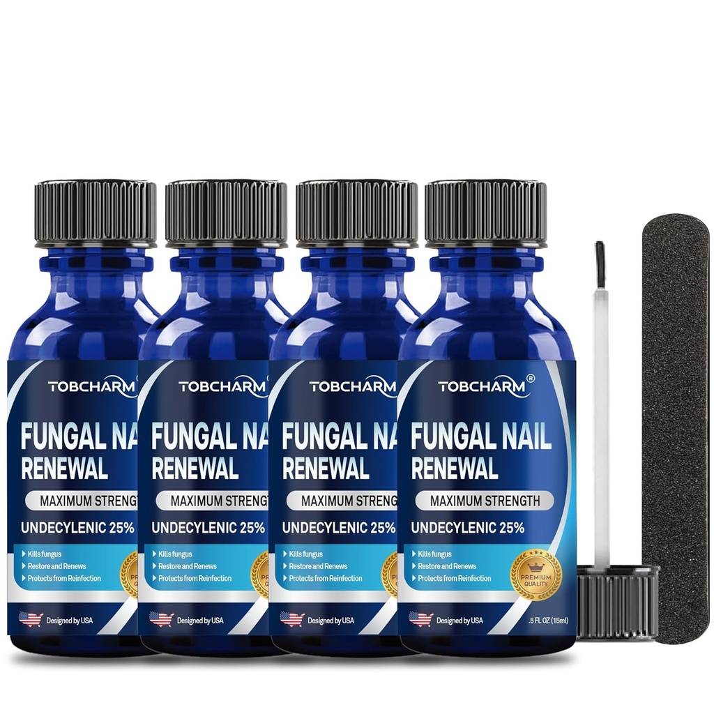 4Pcs Toenail Fungus Tedavisi, 25 Undecylenic asit, Toenail için Nail Fungus Tedavisi (2 FL OZ)