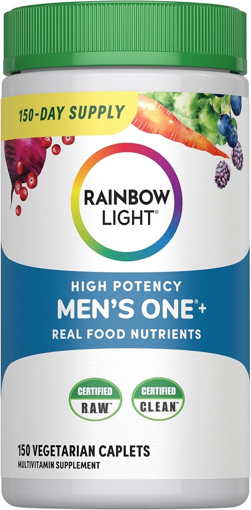 Rainbow Light Mens One High Potency Daily Multivitamin, Vegetarian, 150 ct., Package May Vary