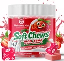 Kadınlar ve Erkekler ve Çocuklar için Hızlı Demir Supplement - Strawberry Flavor, Demir Vitamin C Soft Chew for Max Abors, Iron As Ferrous Fumarate, Iron Deficiency için ideal, 2 Ay Supply