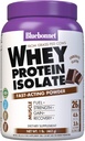 Bluebonnet Beslenme Whey proteini Isolate Toz, Whey From Grass İneks, 26g of protein, No Sugar eklendi, Gluten Free, Soy ücretsiz, kosher Süt, 1 Lb, 14 Hizmet, Chocolate Flavor