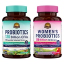 Vitalitown Probiyotik Sche (Pack of 2) | Probiyotiks 120 Milyar CFUs (Item 1) & Women's Probiyotiks (Item 2) | Raf Stable, Once Daily | Gut, Immune, Vaginal Health | 60 Capsules | 30 Day Supply Every