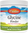 Carlson Glycine Toz 2000 mg, Enerji ve Kas Desteği için Amino Asit Supplement, 3.53 oz (100 g)