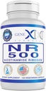 Genx Formulas NR Nicotinamid Riboside 500 mg/Serving (120 Capsules) NAD+ Sağlıklı Ağlama - GMP-Cerrec, Non-GMO, Gluten-Free, Vegetarian (1 Pack)