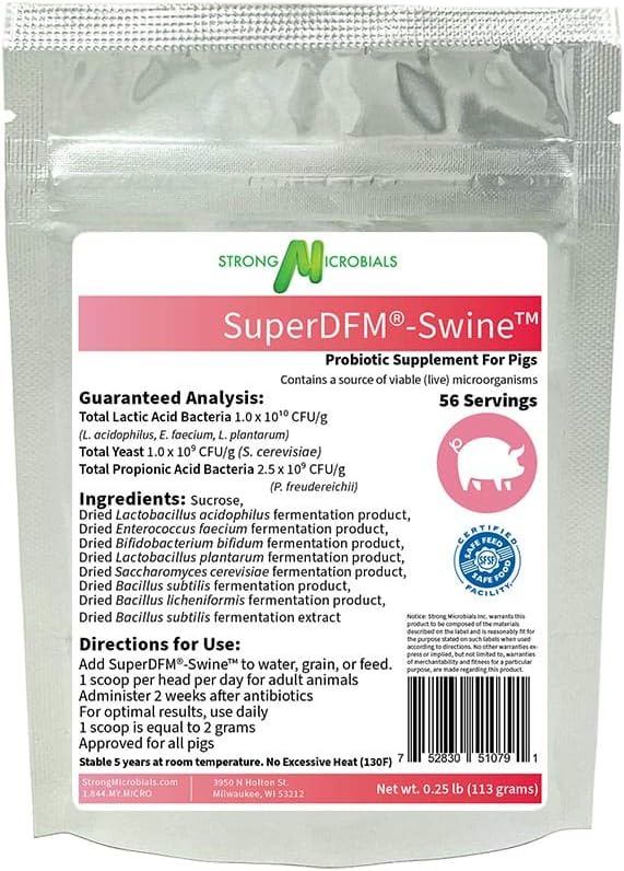 SuperDFM-Swine, Probiyotik Supplement for Pigs, 56 Servisler