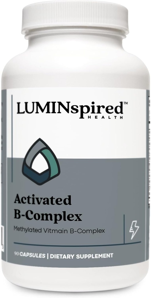 LUMINSPIRED Sağlık Vitamin C & Biotin ile Aktif Vitamin B Kompleks, Immune Support, Metabolism, Antioksi, Mood & Energy, Gluten Free, Vegan - 90 Counts