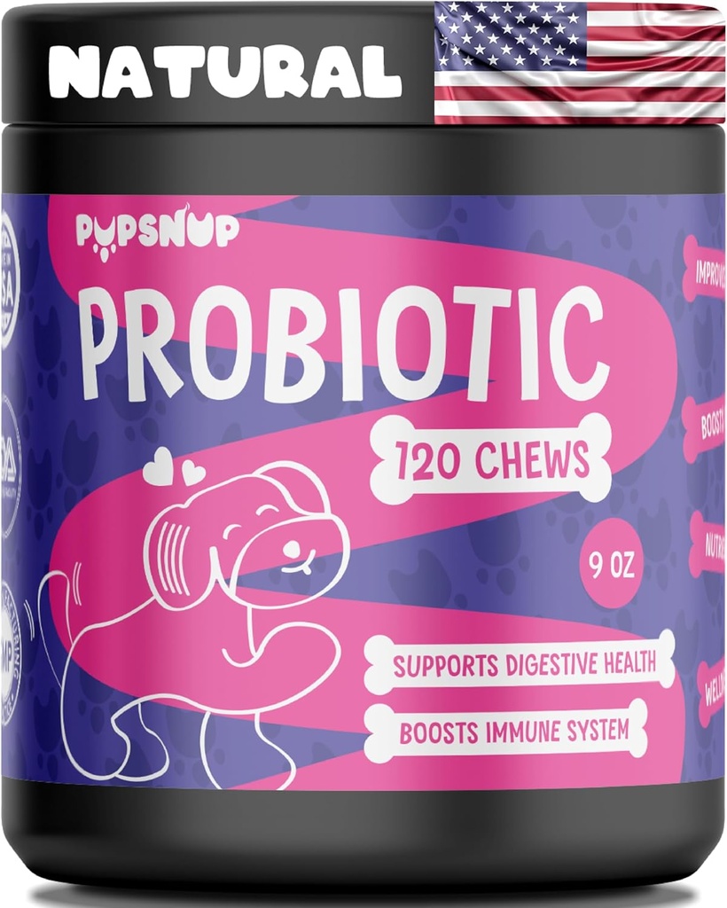 Köpeklere Destek Gut Health, Digestive Health ve Boosts Immune System- Riley ve Papaya Toz- 120 Yumuşak Chews- Made in USA
