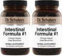 Dr. Schulze'nin Intestinal Formula #1 - Bowel Movement Supplement for Colon Health Support - Bloating & Constipation Aid - Intestinal Cleanse - All- Natural - Plant-Based - Vegan - 90 Count (2 Pack)
