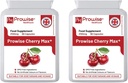 Cherry Max+ (πακέτο των 2) 2100mg Montmorency Cherry Προστέθηκε με Black Cherry I 90 Vegan Κάψουλες Υψηλή δύναμη I Made in The UK by Prowise Healthcare