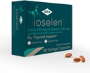 Ioselen - Tiroid Desteği Tamam - 100 mcg Selenium, 100 mcg Iodine, 5 mg BioPerine - 30 Soft-Gelişen Bioavailability ve Abxia - Gluten-Free, Lactose-Free, Sugar-Free, Non-GMO