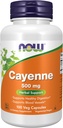 Şimdi Gıdalar Tamamlıyor, Cayenne (Capsicum annuum) 500 mg, Herbal Support, 100 Veg Capsules