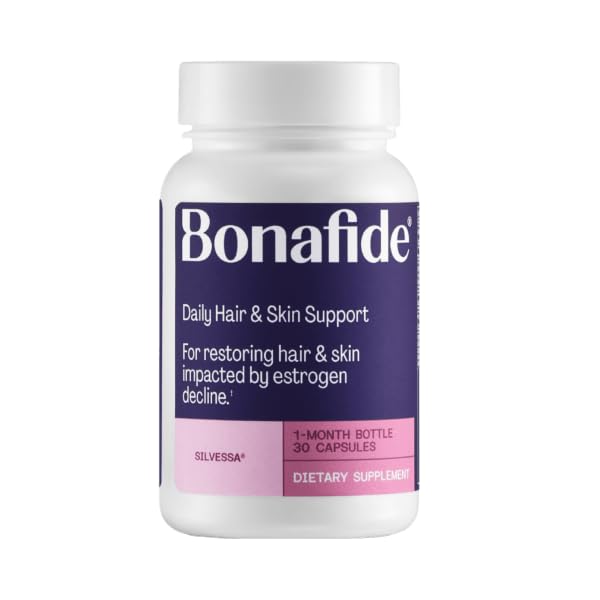 Bonafide Silvessa Saç & Skin Support Capsules – Hormon-Free, Drug-Free Daily Nourishment for Hair & Skin during Menopause – 30 Day Supply (30 Capsules)