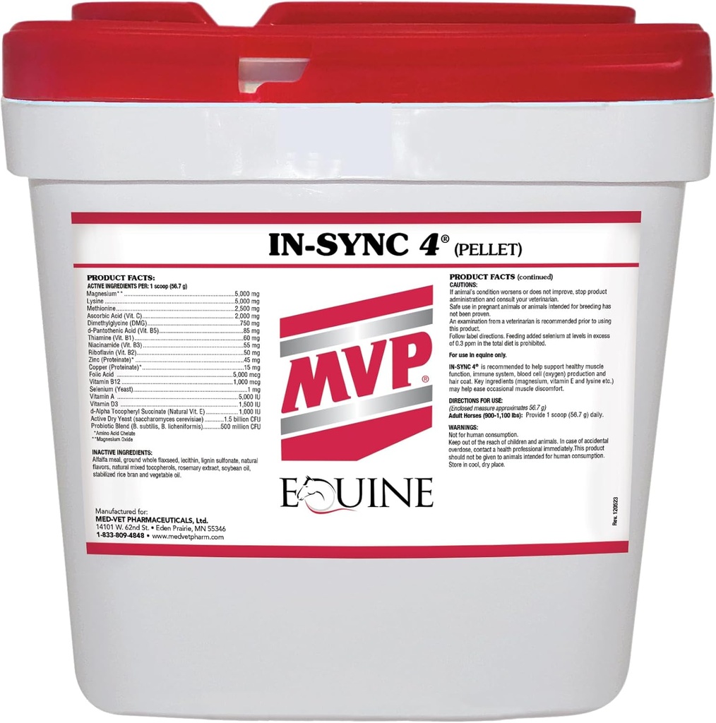 GM in-Sync (24lb) Natural Vitamin E ile Kas Health / Recovery in Horses...