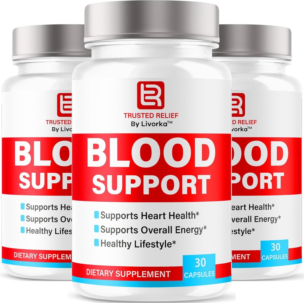 (3 Pack) Yardım Kan Destek Kapsüllerine Güvendi - Resmi TrustedRelief Blood Support Vitamin Pills, Natural Trusted Relief Advanced Premium Formula Wellness & Overal Health, 3 Ay Için 90 Capsules