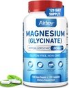 Airboy Magnezyum Glycinate 200 mg, En İyi Magnezyum Glycinate for Sleep,120 Vegan Small Capsules, High Abxia Support Relaxation, Sleep and Calm Mood,Non-GMO ve No Glutenten-GMO