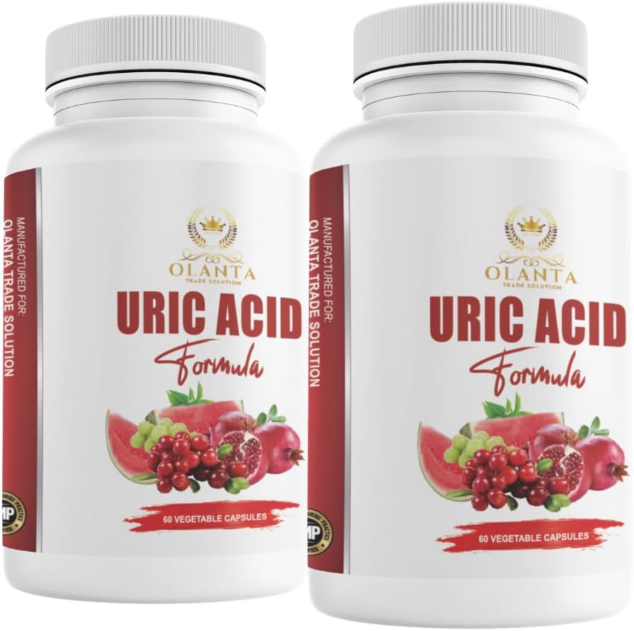 Genric Herbal Uric Acid - URIC Acid Kompleksi - Ortak Destek, Kadınlar için Su Retention Pills, Süt Butle Supplement, Tart Cherry, Green Coffee Beans, Citric Acid, Celery Seed, Pomegranate - 2 B B B
