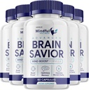 (5 Pack) Zihinsel Wellness Gelişmiş Beyin Kabinleri Pills, Beyin Kurtarıcısı Cognition ve Focus için Tamamlama, Beyin Kurtarıcısı İncelemeleri, Mindful Wellness Beyin Pill Supplement (300 Capsules)