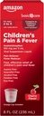 Temel Bakım Çocuk Ağrısı ve Ateşi, Acetaminophen 160 mg 5 mL Oral Suspension, Dye-Free Cherry Flavor, Ateş Tanımları ve Ağrı Baş Ağrısı, Sore Throat ve Toothache, 8 fl ozz