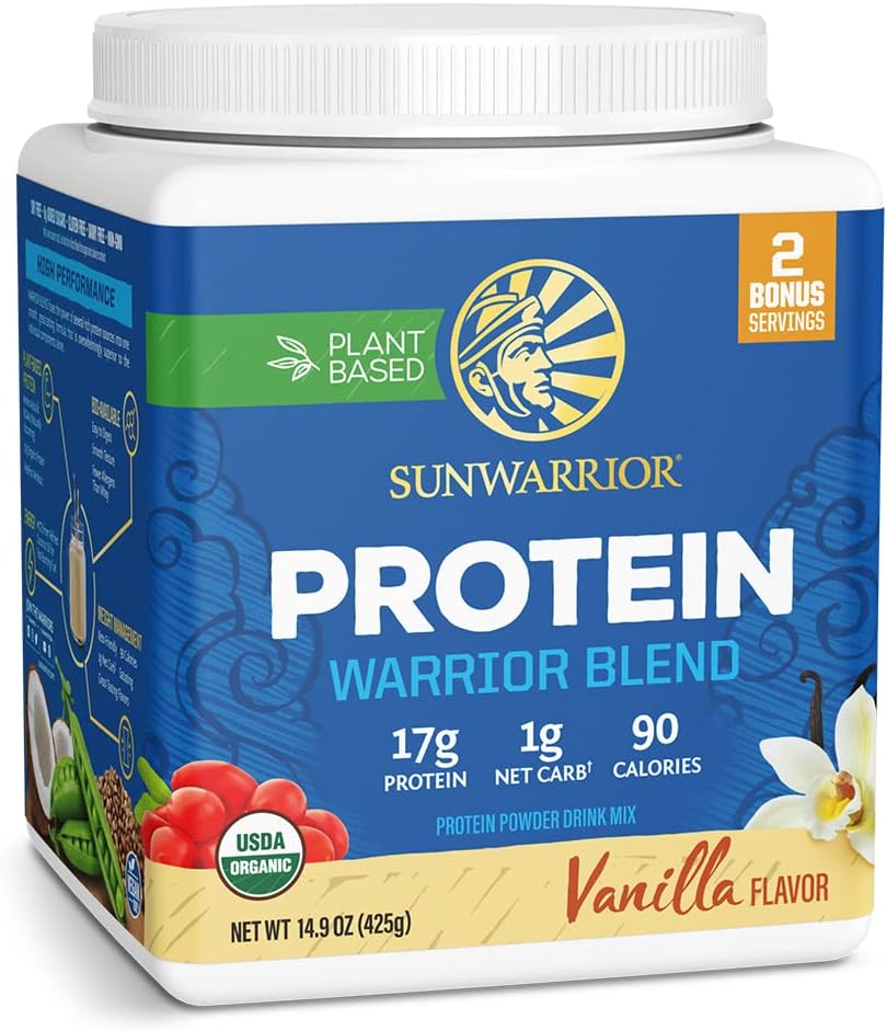 Organik Bitki Tabanlı Protein Toz | Vegan Organik Protein Toz Vanilla, BCAA Amino Filler & Gluten Ücretsiz (Vanilla, 17 Hizmet) ile övdü.
