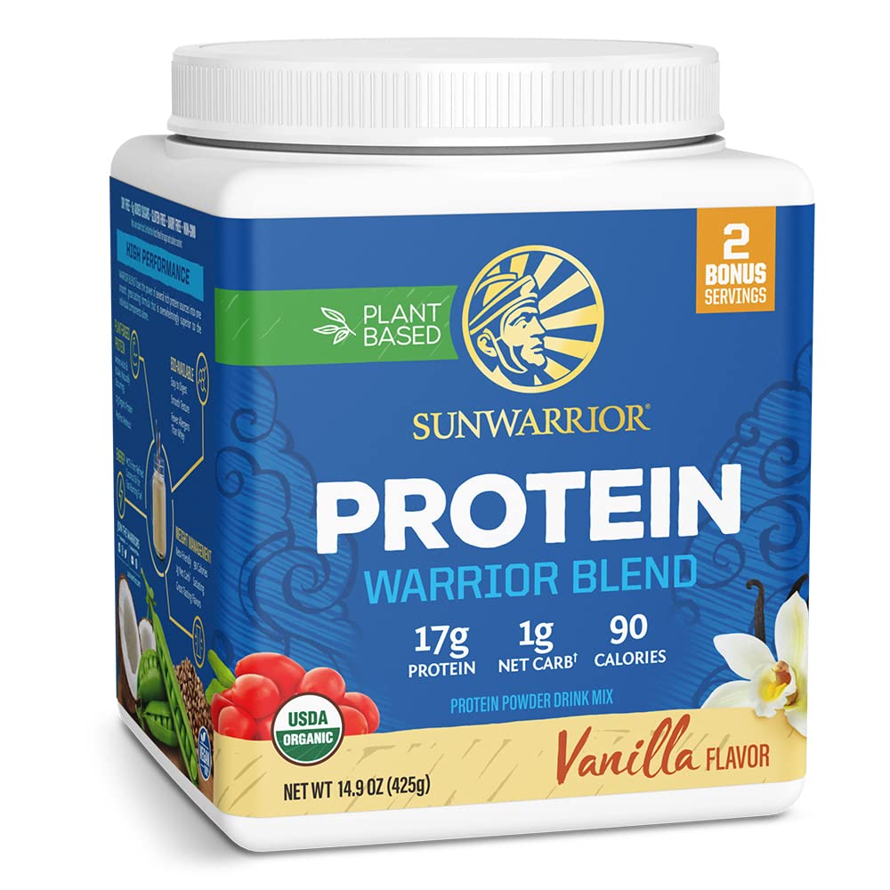 Organik Bitki Tabanlı Protein Toz | Vegan Organik Protein Toz Vanilla, BCAA Amino Filler & Gluten Ücretsiz (Vanilla, 17 Hizmet) ile övdü.