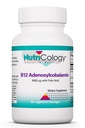 Nutricology B12 Adenosylcobalamin Supplement - Folic Acid, B12 3000 mcg, Folate, Pure B12, Vegetarian Lozenges - 60 Count Count Count Count