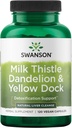 Swanson Süt Butle, Dandelion & Yellow Dock - Herbal Liver Support Supplement - Natural Supplement General Health & Wellness - (120 Capsules) (1 Pack)