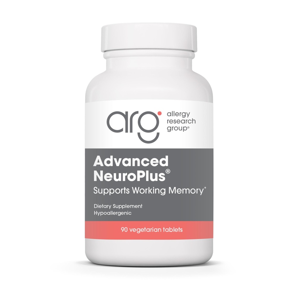 Ομάδα Έρευνας Αλλεργίας Advanced NeuroPlus συμπλήρωμα - Memory & Focus Υποστήριξη, για την υγεία λειτουργία του εγκεφάλου, χαίτη του Λέοντος, κάψουλες χορτοφάγων - 90 κόμης