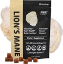 REAL Lion’s Mane Mushroom Gummies - Καρδιά, Ανοσία, Φλεγμονή, Εγκεφαλική Υποστήριξη, Vegan, Χωρίς ζάχαρη, GF, 30 TRUE Services, 3.7oz