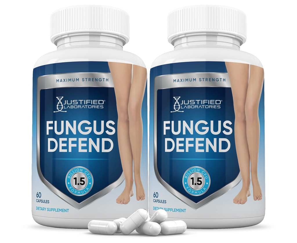 Justified Laboratories (2 Pack) Fungus Defense Pills 1.5 Δισεκατομμύρια CFU Probiotic 120 Κάψουλες