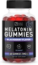 Melatonin Black Berry Gummies 5 mg, Nighttime Sleep Support Chewable Supplement | 60 Count