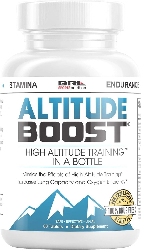 Altitude Boost. VO2 Max, Endurance, Alfa Lipoic Acid, Iron ve Vitamin B 12 (60 Tablet) ile yüksek Altitude Eğitimi