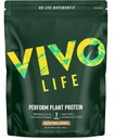 Vivo life Perform Plant Protein Powder - Pea & Hemp Protein Blend με BCAA (9.38 oz, Αλμυρό Maca Caramel)