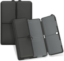 FYY Daily Pill Organizer, 7 διαμερίσματα Φορητό χάπι περίπτωση Travel Pill Organizer, [Folding Design] Μεγάλο κουτί χάπι για το πορτοφόλι τσέπης για να κρατήσει βιταμίνες, Cod λάδι ήπατος, συμπληρώματα και φαρμακευτική αγωγή-Καθαρό μαύρο