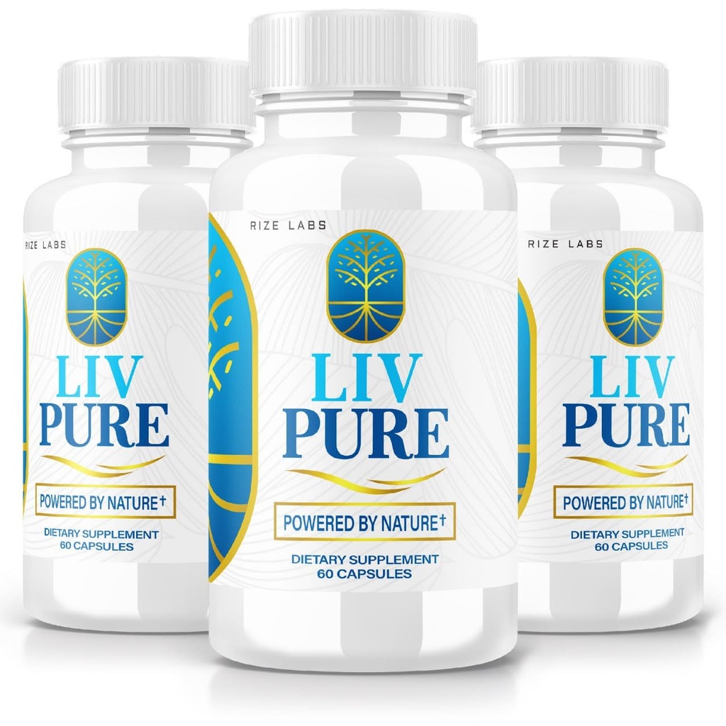 rize labs - LivPure Powered by Nature - Advanced Formula - Καθαρή υποστήριξη συμπλήρωμα διατροφής για την υποστήριξη του ήπατος, επιπλέον δύναμη, Vegan, χάπια ηπατικής λειτουργίας (180 κάψουλες)