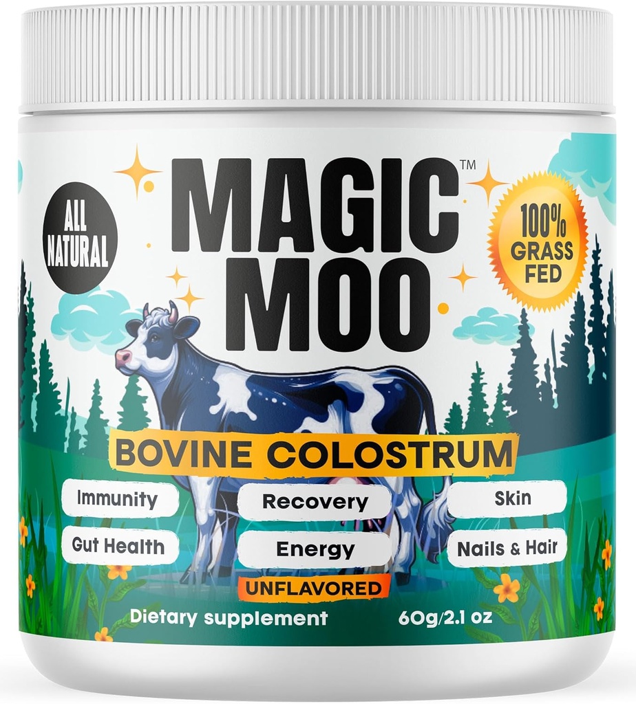 Colostrum Supplement Toz - Immune & Gut Health Support | Energy, Recovery, Hair, Skin & Nails | Premium Bovine Colostrum for Humans, 100% Grass Fed | All- Natural | Unflavored Toz, 60g