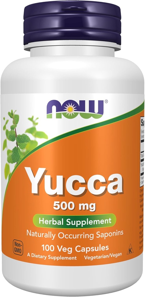 Şimdi Gıdalar Tamamlıyor, Yucca (Yucca spp.) 500 mg, 4:1 Yoğun, Herbal Supplement, 100 Capsules