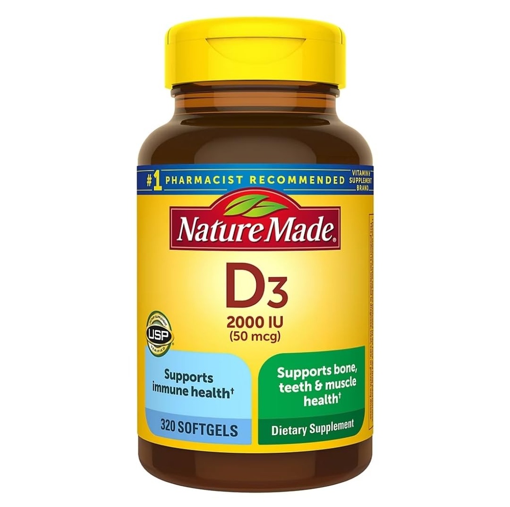 Doğa D3 2000iu 320 Ct. Soft Gels (Pazar Mayıs Vary)