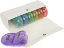 EZY DOSE Weekly (7-Day) AM/PM Pill Case, Medicine Planner, Vitamin Organizer, Pop-Out Διαμερίσματα, 2 φορές την ημέρα, Rainbow Lids, Περιλαμβάνει Κρέμα Case, BPA Δωρεάν