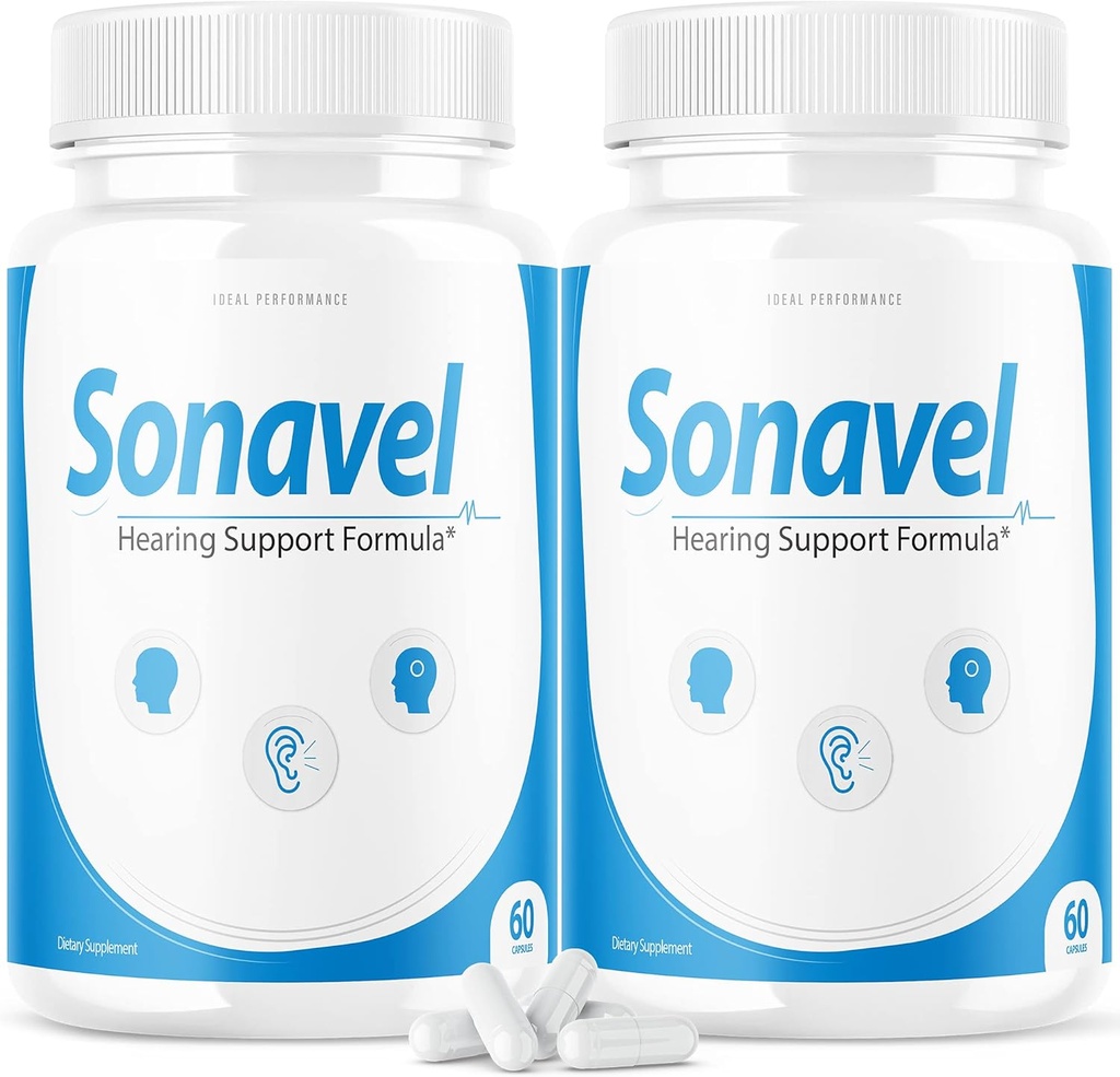 IDEAL PERFORMANCE (2 Pack) Sonavel Support Formula Tinnitus Pills Supplement (120 Capsules)
