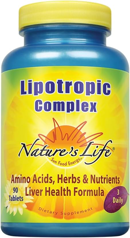 Nature's Life Lipotropic Kompleksi | Sağlıklı Yaşam Fonksiyonu için Kapsamlı Destek | Choline & Inositol | Non-GMO | 90 Vegetarian Tabletler